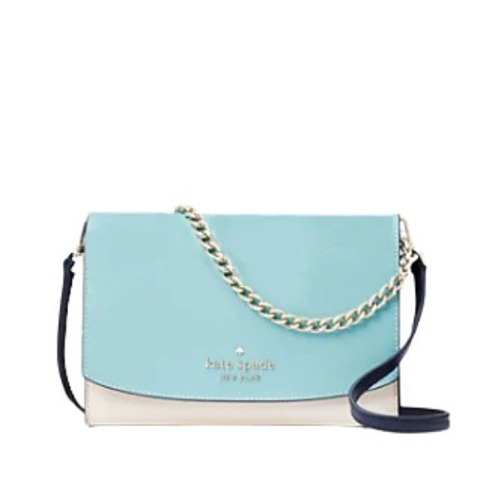 NWT, Kate Spade: Carson Colorblock Saffiano Convertible Leather Crossbody Bag